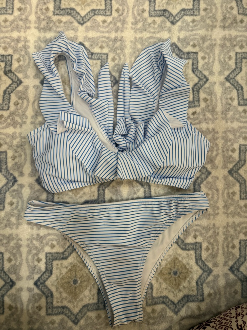 Women’s Blue & White Bikini - Size Medium NWT